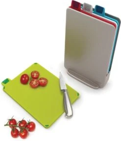 Joseph Joseph JosephJoseph - Index - Mini - Snijplank In Houder - Set Van 5 Stuks - Zilver