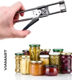 Viamart - Allesopener - Blik, Pot, Fles, Dopje, Deksel Opener - Ideaal Voor Ouderen En Bij Lichamelijke Klachten - RVS -Home-Keuken 1076x1200