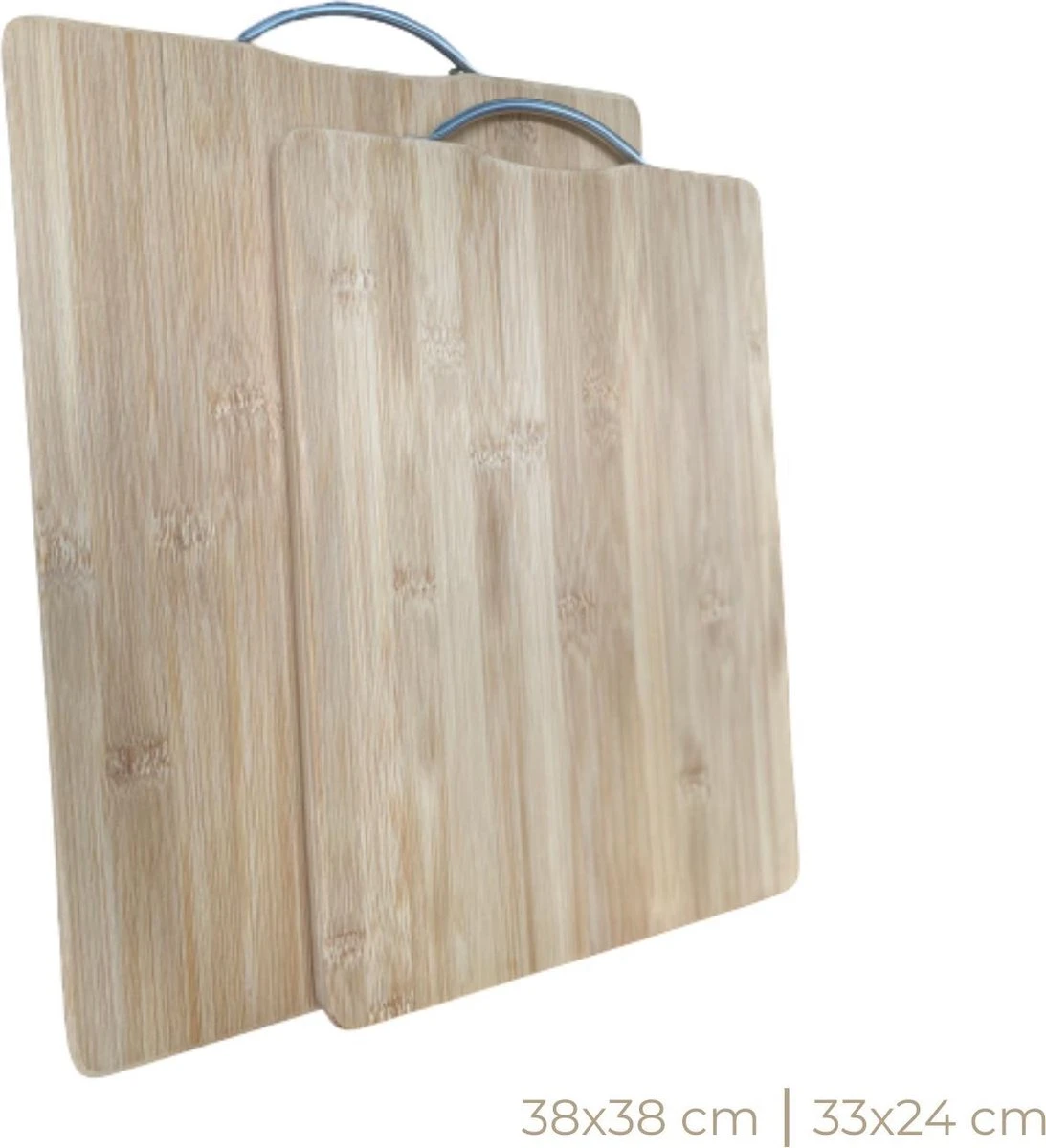 Snijplanken Hout - Bamboe - Set Duurzaam - Serveerplank - Snijplank - 38x28cm & 33x23,5cm - Keuken 4 Snijplanken Hout - Bamboe - Set Duurzaam - Serveerplank - Snijplank - 38x28cm & 33x23,5cm - Keuken - Afbeelding 2