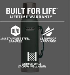 Stanley The Legendary Classic Bottle 1,00L - Thermosfles - Hammertone Green 35 Stanley The Legendary Classic Bottle 1,00L - Thermosfles - Hammertone Green -Home-Keuken 1113x1200 3