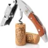 Bar Essentials Heavy Duty Kelnersmes - Wijn Opener - Kurkentrekker Wijn - Sommeliersmes - Tweetraps Hefboom - Hout -Home-Keuken 1121x1200 1