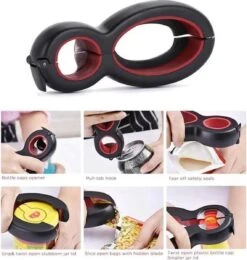 LOUZIR 6 In 1 Blikopener- Flesopener- Potopener- Deksel Opener- Gereedschap Om Doppen Van Flessen En Potten Te Verwijderen -Home-Keuken 1142x1200 2