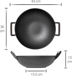 Blackwell Wadjan Wokpan - Gietijzer - 36 Cm - Zwart -Home-Keuken 1144x1200