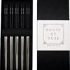 House Of Husk Chopsticks Set - Koreaanse Eetstokjes - Vaatwasserbestendig - RVS - 5 Paar - Duo Tone - Zwart Zilver