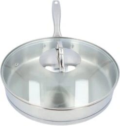 4goodz Dubbelwandige RVS Hapjespan Met Deksel 28 Cm - Zilver -Home-Keuken 1148x1200