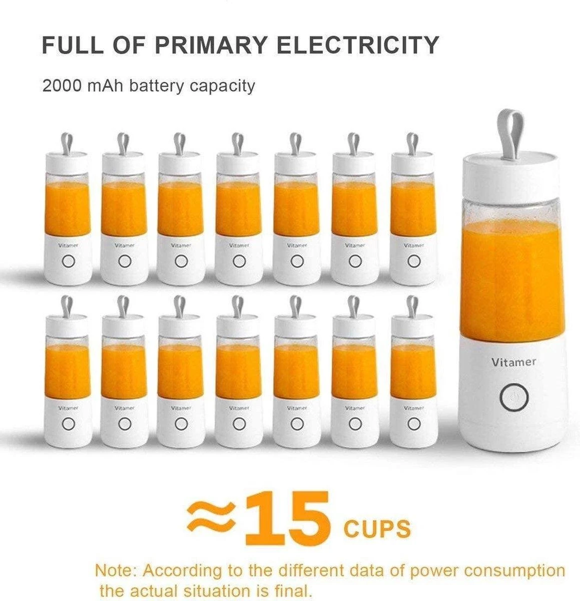 Merkloos Mini Blender - Smoothie Maker - Compact Blender - Draagbare Blender - Oplaadbare Mini Blender - Portable Blender - Draagbare Mini Blender - Lichtgewicht - Vitamer 4 Bladen - Fruit Juicer - Fruit Blender - Blender - Blender - Blenders - Keukenmachines 7 Merkloos Mini Blender - Smoothie Maker - Compact Blender - Draagbare Blender - Oplaadbare Mini Blender - Portable Blender - Draagbare Mini Blender - Lichtgewicht - Vitamer 4 Bladen - Fruit Juicer - Fruit Blender - Blender - Blender - Blenders - Keukenmachines - Afbeelding 5