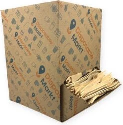 750 Stuks Houten Vork In Dispenser Box - Houten Bestek - Vorken - Bio Vorken - Hout In Dispenserdoos - Dispenser Doos Bestek - Karton Dispenser - Papier Dispenser Box Met Bestek - Cutlery - Biologisch Afbreekbaar - Milieuvriendelijk - FSC - Wegwerp -Home-Keuken 1179x1200 3
