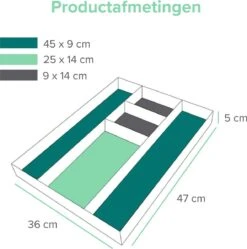 Coninx Bestekbak Bamboe 36CM Breed - Besteklade - Opbergbak - Duurzaam - Voor Laden Vanaf 47cm Diep -Home-Keuken 1189x1200 3