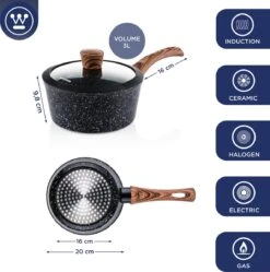 Westinghouse Steelpan Inductie - Ø 20 Cm - Zwart Marmer - Speciale Editie -Home-Keuken 1190x1200 4