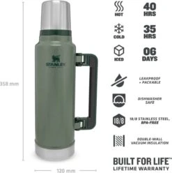 Stanley The Legendary Classic Bottle 1,40L - Thermosfles - Hammertone Green 24 Stanley The Legendary Classic Bottle 1,40L - Thermosfles - Hammertone Green -Home-Keuken 1194x1200 4