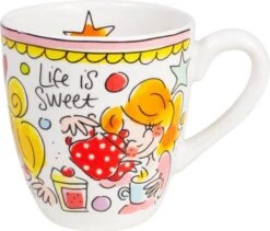 Blond Amsterdam Even Bijkletsen Mini Mok - Roze Rand -Home-Keuken 1200x1023 5