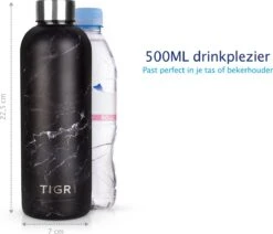 TIGR The Combo - Voordeelset Minimalist Thermosfles En Cup Warmhoudbeker - 500ml - Zwart Marmer -Home-Keuken 1200x1031 1