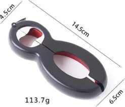 LOUZIR 6 In 1 Blikopener- Flesopener- Potopener- Deksel Opener- Gereedschap Om Doppen Van Flessen En Potten Te Verwijderen -Home-Keuken 1200x1035