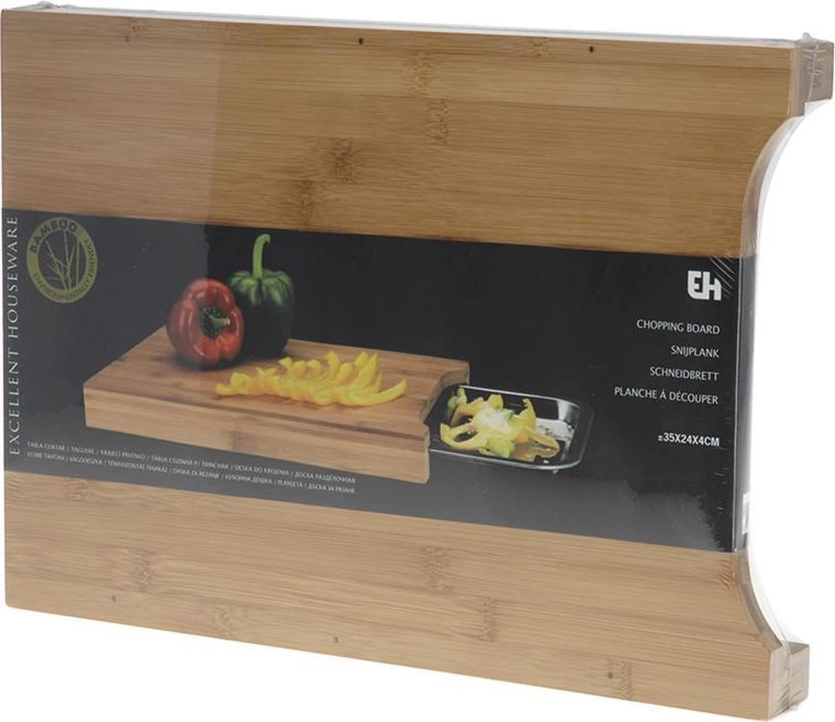 Excellent Houseware Bamboe Snijplank - Met Opvangbak 9 Excellent Houseware Bamboe Snijplank - Met Opvangbak - Afbeelding 7