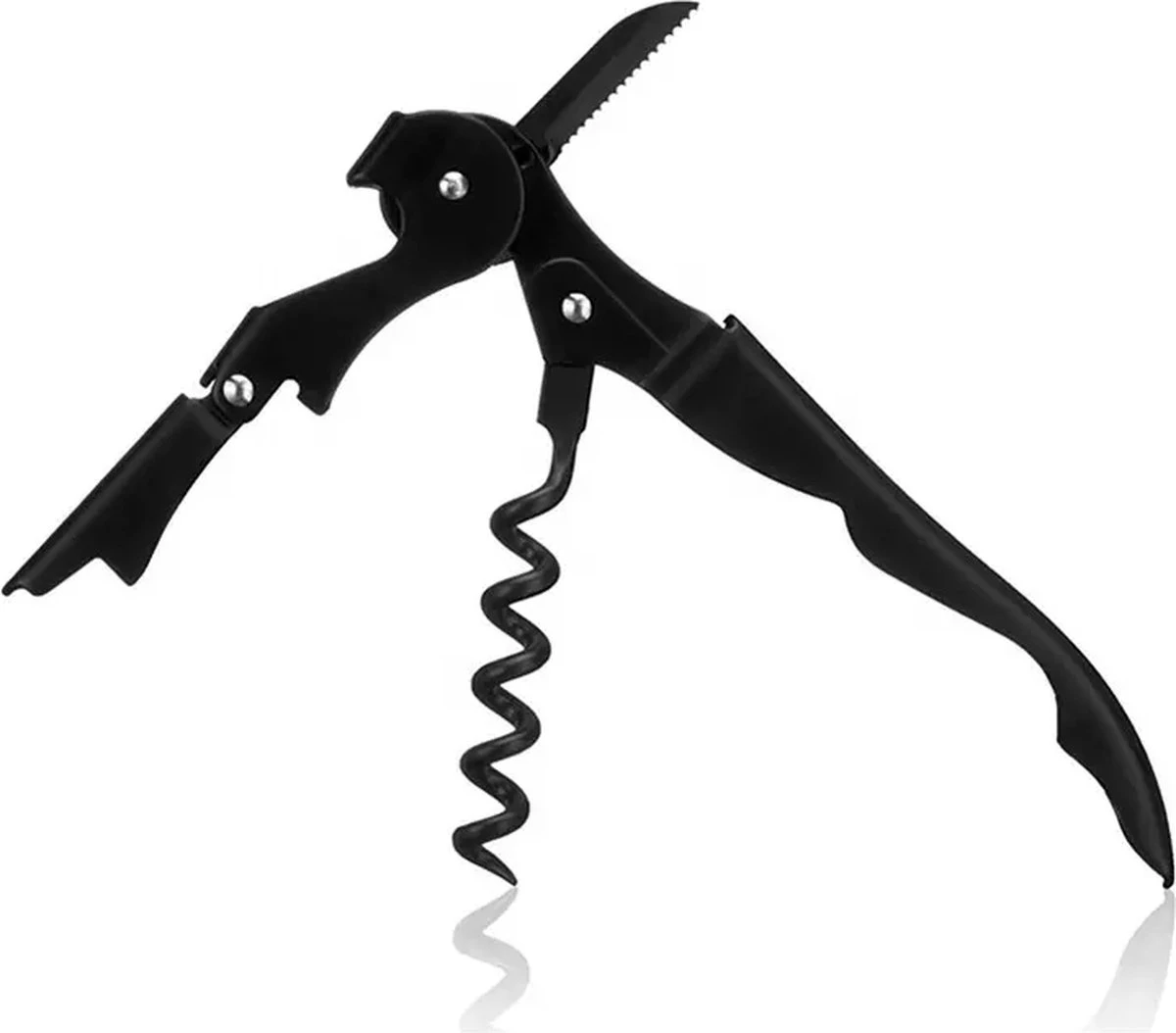 Kurkentrekker, Bieropener, Wijnopener, Flesopener, Kelnersmes, Mat Zwart, Multifunctioneel, RVS, Roestvrij Staal, Zakmes, Mesje, Kurken Trekker, Bier Opener, Wijn Opener, Edelstaal, Duurzaam, Gereedschap, Gadget, Keukengerei, Veelzijdig. 3 Kurkentrekker, Bieropener, Wijnopener, Flesopener, Kelnersmes, Mat Zwart, Multifunctioneel, RVS, Roestvrij Staal, Zakmes, Mesje, Kurken Trekker, Bier Opener, Wijn Opener, Edelstaal, Duurzaam, Gereedschap, Gadget, Keukengerei, Veelzijdig.