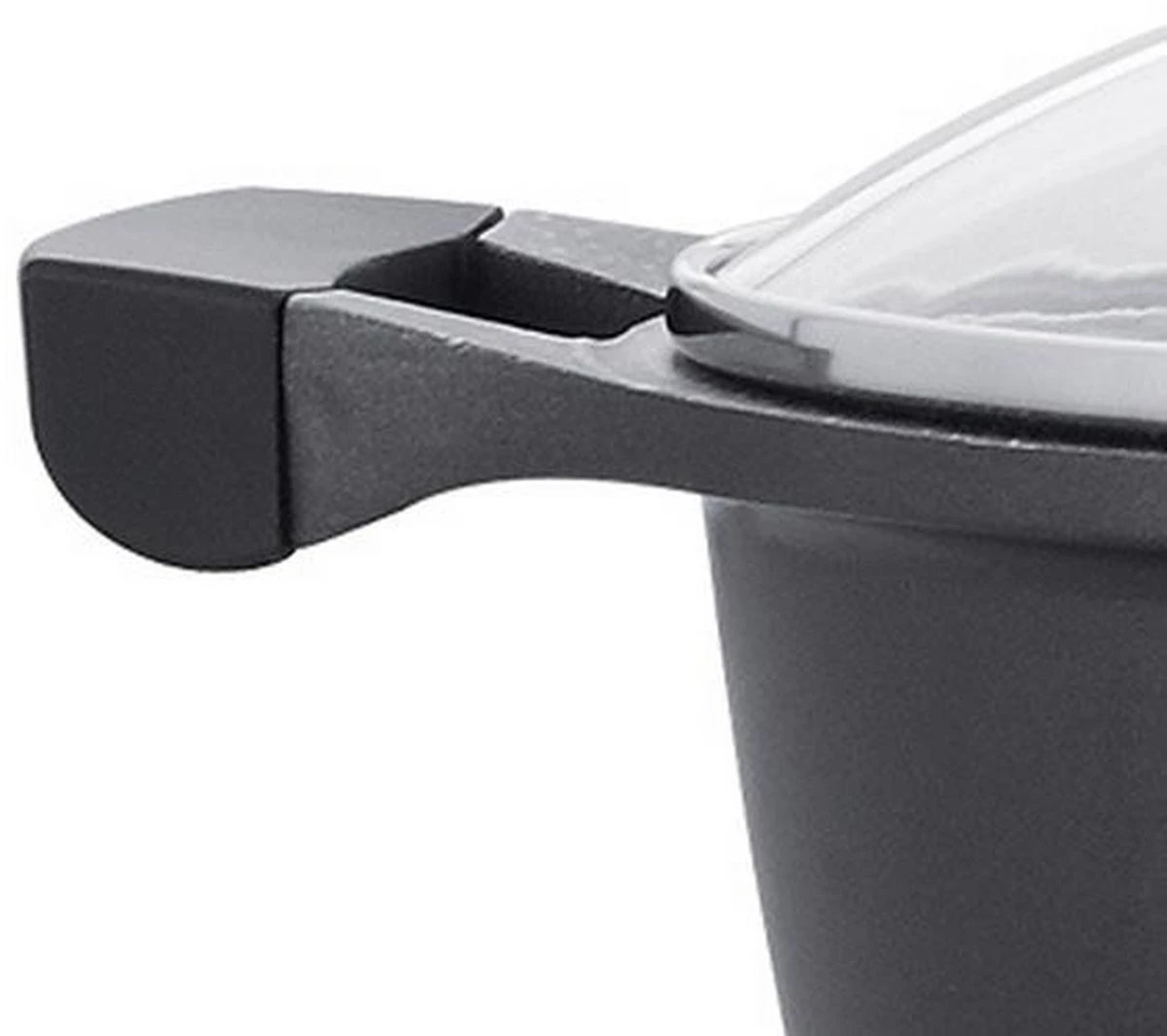 Royalty Line - Marble Soep/braadpan - Met Glazen Deksel Zwart - 20 CM. RL-BS20ML 8 Royalty Line - Marble Soep/braadpan - Met Glazen Deksel Zwart - 20 CM. RL-BS20ML - Afbeelding 6