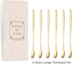 House Of Husk Latte Macchiato Lepels Set - Lange Theelepels - Koffielepels - Longdrinklepels - Barlepel - RVS - 6 Stuks - 17CM - Goud 12 House Of Husk Latte Macchiato Lepels Set - Lange Theelepels - Koffielepels - Longdrinklepels - Barlepel - RVS - 6 Stuks - 17CM - Goud -Home-Keuken 1200x1068