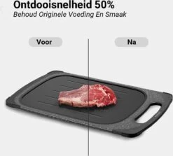 KC Merials Snijplank & Ontdooiplaat 2 In 1- Multifunctionele Snijplank - Kunststof Snijplanken - 2 Tot 10 Keer Sneller Vlees Ontdooien - Hygiënisch, Veilig & Duurzaam. -Home-Keuken 1200x1082 2