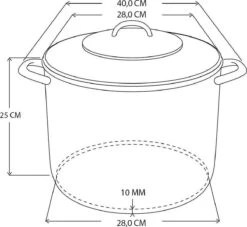 RVS Soeppan Met Glazen Deksel - 15 Liter - Vaatwasserbestendig 5 RVS Soeppan Met Glazen Deksel - 15 Liter - Vaatwasserbestendig -Home-Keuken 1200x1101 2