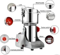 Professionele Graanmolen Elektrisch 700 Gram - Kruiden Maler - Sprice Grinder - Kruidenmolen - RVS - 2500W 19 Professionele Graanmolen Elektrisch 700 Gram - Kruiden Maler - Sprice Grinder - Kruidenmolen - RVS - 2500W -Home-Keuken 1200x1105 1