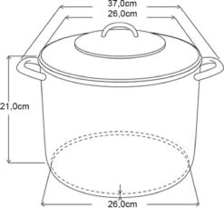 Michelino RVS Soeppan - 10 Liter - Vaatwasserbestendigd - Zilver -Home-Keuken 1200x1111 1