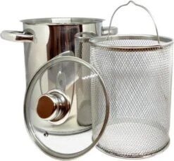 Haushalt RVS Aspergepan Met Glazen Deksel - 21 Cm - 4 Liter -Home-Keuken 1200x1111