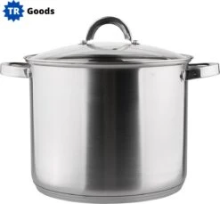 T.R. Goods - Soeppan RVS 8.5 Liter Met Deksel - Rvs - Met Deksel - 24 Cm - Geschikt Voor Inductie -Home-Keuken 1200x1113 3