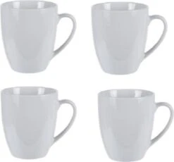 Excellent Houseware Set Van 4x Stuks Bekers/mokken Wit 380 Ml Van Porselein - Melkbekers 9 Excellent Houseware Set Van 4x Stuks Bekers/mokken Wit 380 Ml Van Porselein - Melkbekers -Home-Keuken 1200x1117 1