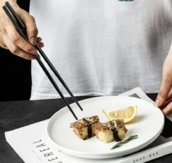 Alheco 6 Paar Koreaanse Chopsticks - Eetstokjes - Metaal / RVS - Zwart -Home-Keuken 1200x1138