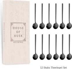 House Of Husk® Theelepels Set - Theelepeltjes - Koffielepels - Koffielepeltjes - RVS - 13cm - 12 Stuks - Zwart -Home-Keuken 1200x1150