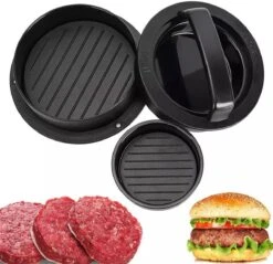 Hamburgerpers 3-in-1 Inclusief 100 Vellen Wax Papier - Hamburger Pers - Burger Press - Bbq Accesoires - Hamburgermaker -Home-Keuken 1200x1162 2