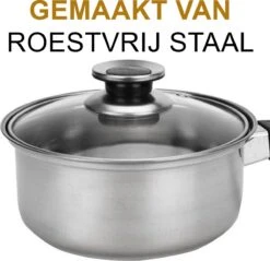 KitchenPrince 12-Delige Pannenset RVS - Pottenset - Kookpannen - Koekenpan - Steelpan - Bakpan - PFAS-Vrij - Pannenset - Pannenset Inductie - Antiaanbaklaag - Koekenpannenset -Home-Keuken 1200x1163