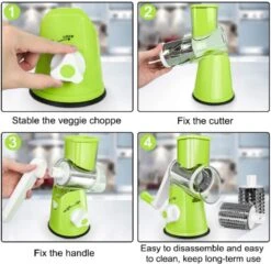 W&Z® Mandoline Groentesnijder- Slicer Dicer - Rasper - Keukensnijder - Vaatwasser Bestendig -Home-Keuken 1200x1164 1