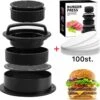 Hamburgerpers 3-in-1 Inclusief 100 Vellen Wax Papier - Hamburger Pers - Burger Press - Bbq Accesoires - Hamburgermaker 1 Hamburgerpers 3-in-1 Inclusief 100 Vellen Wax Papier - Hamburger Pers - Burger Press - Bbq Accesoires - Hamburgermaker -Home-Keuken 1200x1180 4