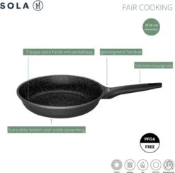 Sola - Fair Cooking Zwart/wit Greblon Anti Aanbaklaag -Home-Keuken 1200x1184