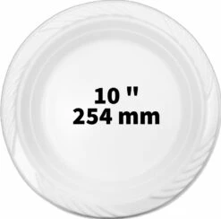 Home-Keuken 29 100 Grote Witte PP Borden - 10" - 254mm - Feest, BBQ Borden - Herbruikbaar - Royal Ware