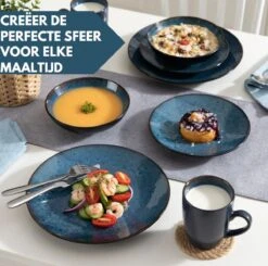 Serviesset – 16 Delig – 4 Persoons – Porselein - Luxe - Blauw -Home-Keuken 1200x1188 2