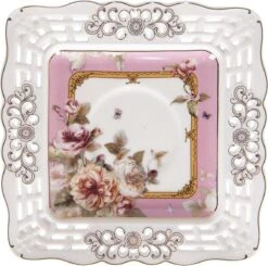 Clayre & Eef Kop En Schotel 200 Ml Roze Wit Porselein Rond Bloemen Servies Cadeau Voor Haar Cappuccino -Home-Keuken 1200x1188 3