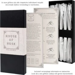 House Of Husk Chopsticks Set - Koreaanse Eetstokjes - Vaatwasserbestendig - RVS - 5 Paar - Duo Tone - Zwart Zilver -Home-Keuken 1200x1195 9