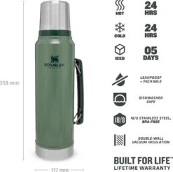 Stanley The Legendary Classic Bottle 1,00L - Thermosfles - Hammertone Green 24 Stanley The Legendary Classic Bottle 1,00L - Thermosfles - Hammertone Green -Home-Keuken 1200x1196 14