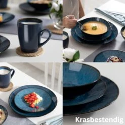 Serviesset – 16 Delig – 4 Persoons – Porselein - Luxe - Blauw -Home-Keuken 1200x1196 15