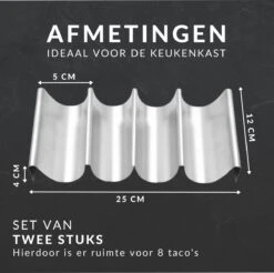 Keufens Taco Houder - Set Van 2 - Tacohouder - Tortilla Houder - Taco Standaard - Taco Houder Ovenbestendig - Taco Houders - Wrap Houder -Home-Keuken 1200x1196 16
