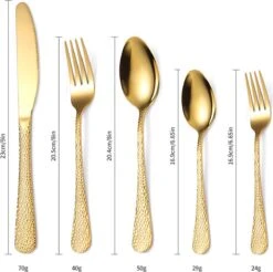 40-delige RVS Snakeskin Bestekset- Geschikt Voor8-personen -trendy Design-goud -Home-Keuken 1200x1196 9