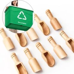 10 Stuks Mini Houten Lepels - Kleine Theelepeltjes - Houten Schepjes - Doseerschep Maatlepel - Lepels Voor Keuken, Koken, Kruiden, Koffie, Thee, Suiker En Zout - Spatel -Home-Keuken 1200x1199 12