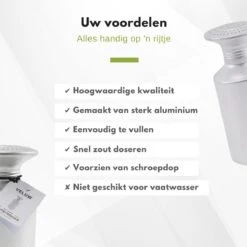Veluw Zoutstrooier Aluminium - Professionele Zoutstrooier Horeca - Met Schroefdop - Ø8x(H)19,5cm 11 Veluw Zoutstrooier Aluminium - Professionele Zoutstrooier Horeca - Met Schroefdop - Ø8x(H)19,5cm -Home-Keuken 1200x1200 1019