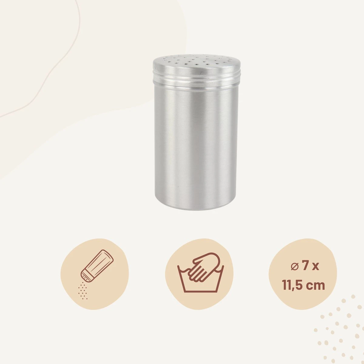 Orange85 Zoutstrooier - Professioneel - Horeca - Aluminium 7 Orange85 Zoutstrooier - Professioneel - Horeca - Aluminium - Afbeelding 5