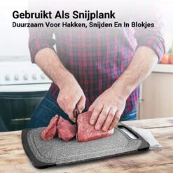 KC Merials Snijplank & Ontdooiplaat 2 In 1- Multifunctionele Snijplank - Kunststof Snijplanken - 2 Tot 10 Keer Sneller Vlees Ontdooien - Hygiënisch, Veilig & Duurzaam. -Home-Keuken 1200x1200 1040