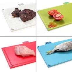 Joseph Joseph Folio Kunststof Snijplanken Set Met 4 Messen En Houder - Kunststof - Vaatwasserbestendig En Opbergkoffer En Gemakkelijk Toegankelijk Vaatwasmachinebestendig Antislip Groot Zilver -Home-Keuken 1200x1200 1045