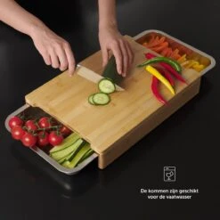 Blumtal Snijplank Carlos - Snijplankenset Met Houder - Hout - Bamboe - 40 X 28,5 X 6,8 Cm -Home-Keuken 1200x1200 1049