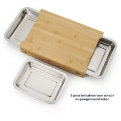 Blumtal Snijplank Carlos - Snijplankenset Met Houder - Hout - Bamboe - 40 X 28,5 X 6,8 Cm -Home-Keuken 1200x1200 1050